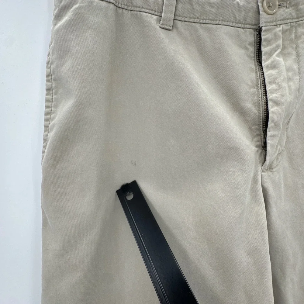 Banana Republic Chino‎ Pants Mens 34x30 Tan Cotton Flat Front Straight Mid Rise